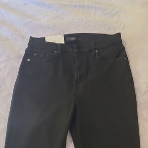NWT 7 For All Mankind 28 High Waist Gwenevere Skinny Black Jeans